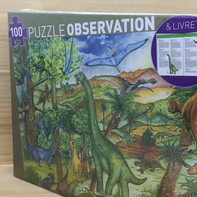 Puzzle + libro Dinosaurios 100 piezas