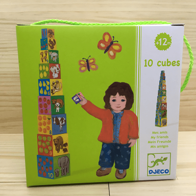 Cubos apilables de cartón Mis amigos