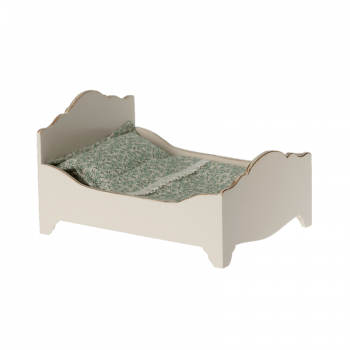 Cama de madera blanco hueso para ratones Maileg