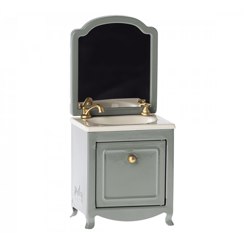 Lavabo con espejo para ratones Maileg menta