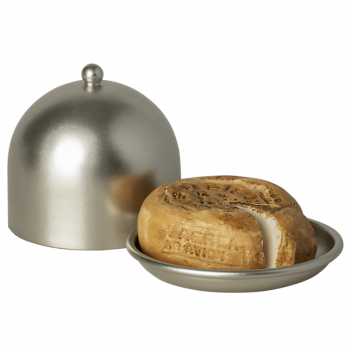 Queso con quesera de metal para ratones Maileg