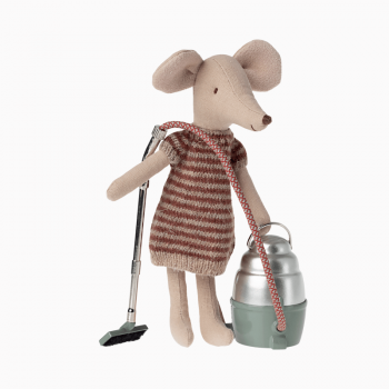 Aspiradora para ratones Maileg verde menta con ratona ejemplo que se vende p'or separado