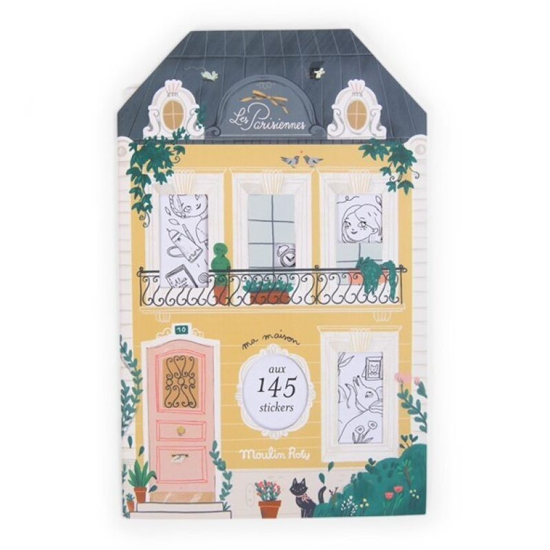 Cuaderno para colorear con preciosas ilustraciones y pegatinas parisinas de Moulin Roty