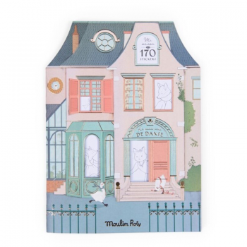 Cuaderno para colorear con preciosas ilustraciones y pegatinas Escuela de baile parisina de Moulin Roty