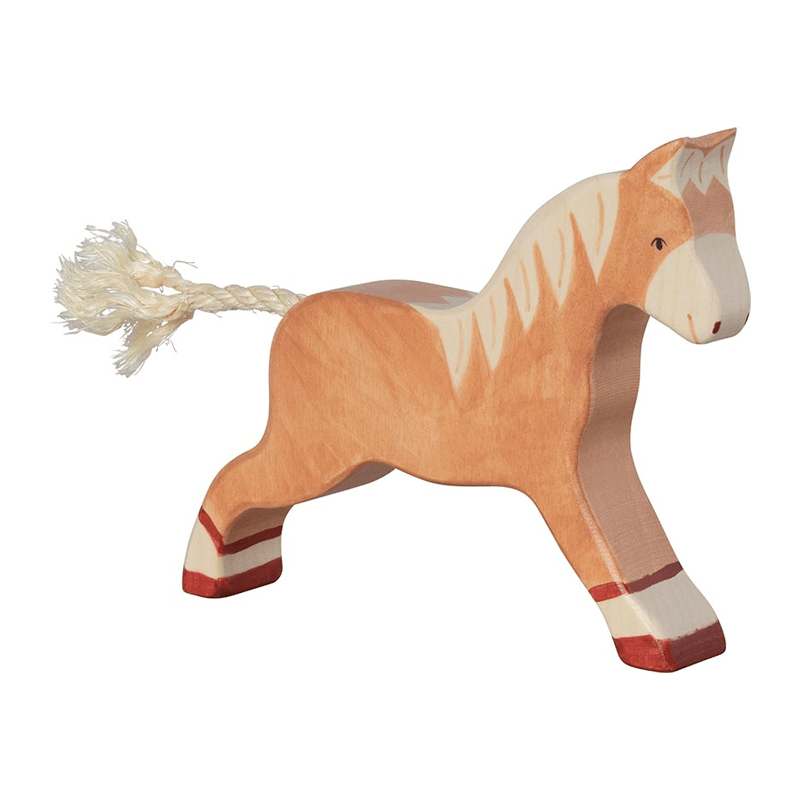 Caballo crema de madera Holztiger