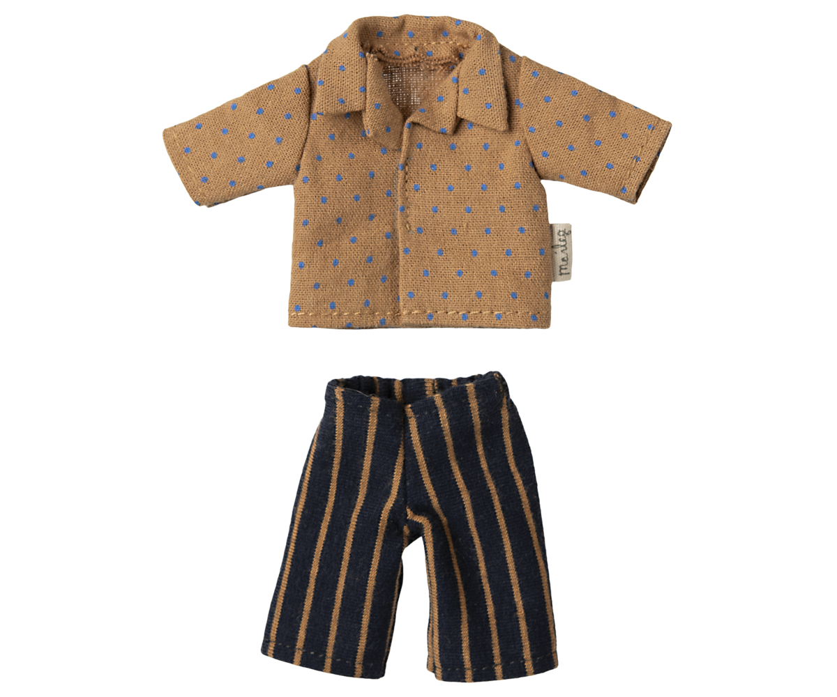 Camisa lunares y pantalón rayas Papá Ratón Maileg