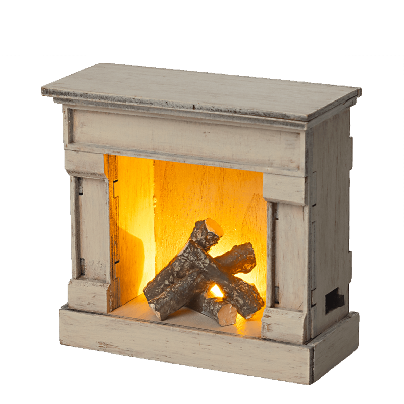 Chimenea de madera miniatura ratones Maileg