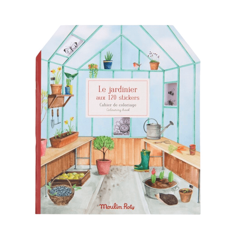 Cuaderno de pegatinas Jardinería Moulin Roty
