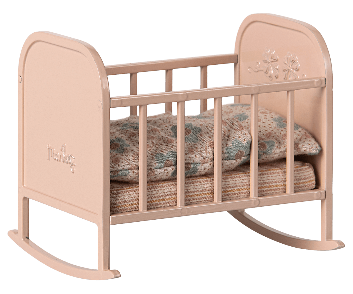 Cuna rosa metal para ratones Bebé Maileg