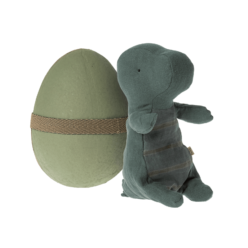 Dinosaurio en huevo peluche Maileg small petrol