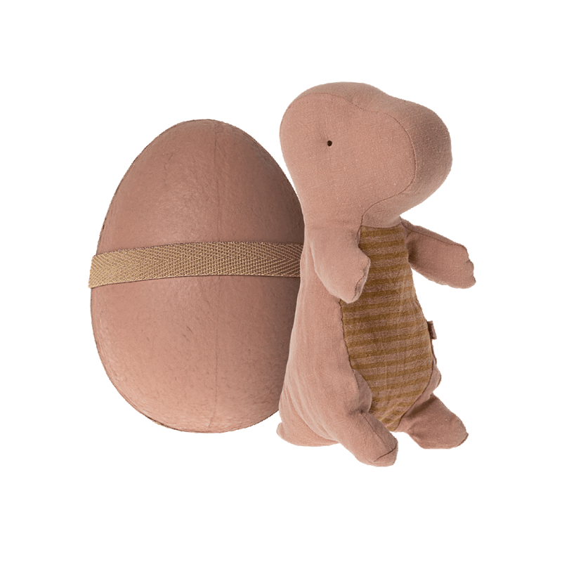 Dinosaurio en huevo peluche Maileg small rosa