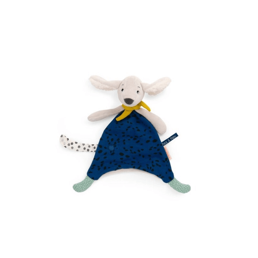Doudou Pilou perrito azul Moulin Roty