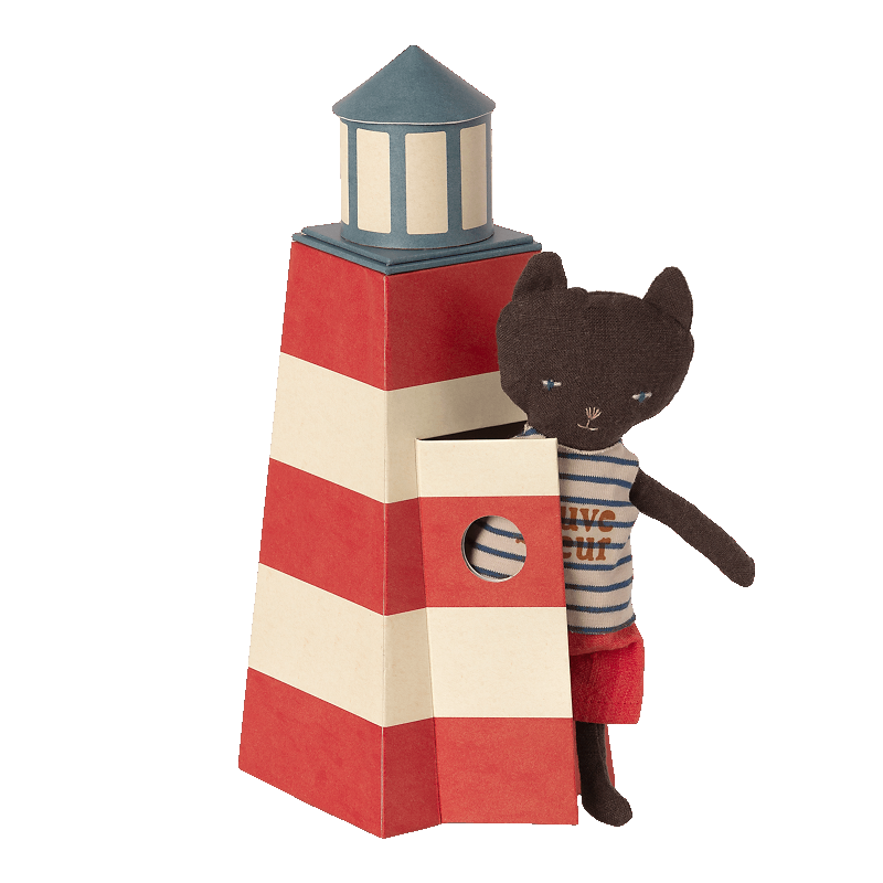 Gato pardo Maileg en su Faro