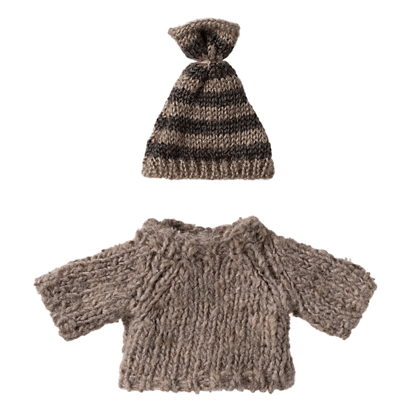Jersey y gorro de punto para hermano ratón Maileg