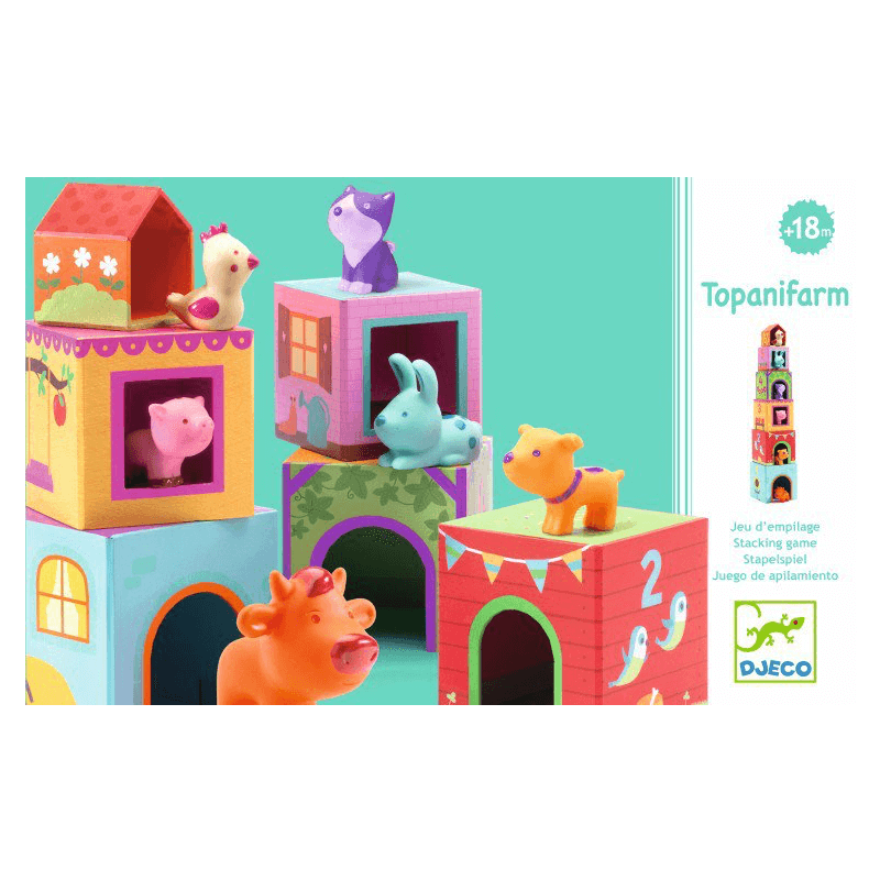 Juego de apilar Topanifarm Granja Djeco