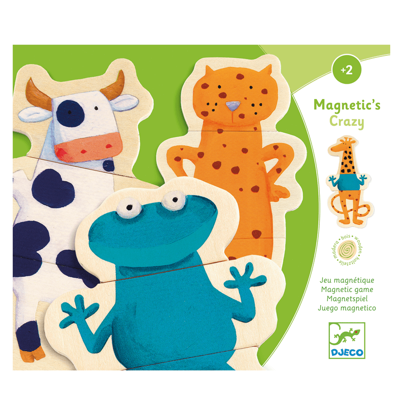 Puzzle Animales Locos Magnéticos Djeco