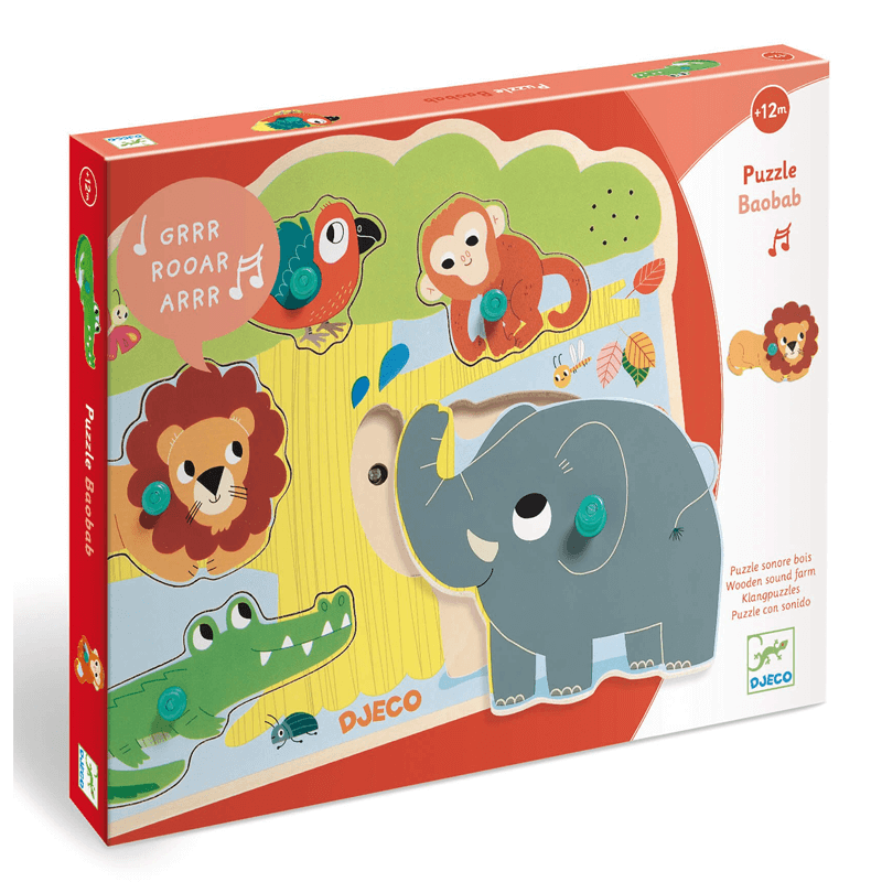 Puzzle Encajable Baobab musical de Djeco