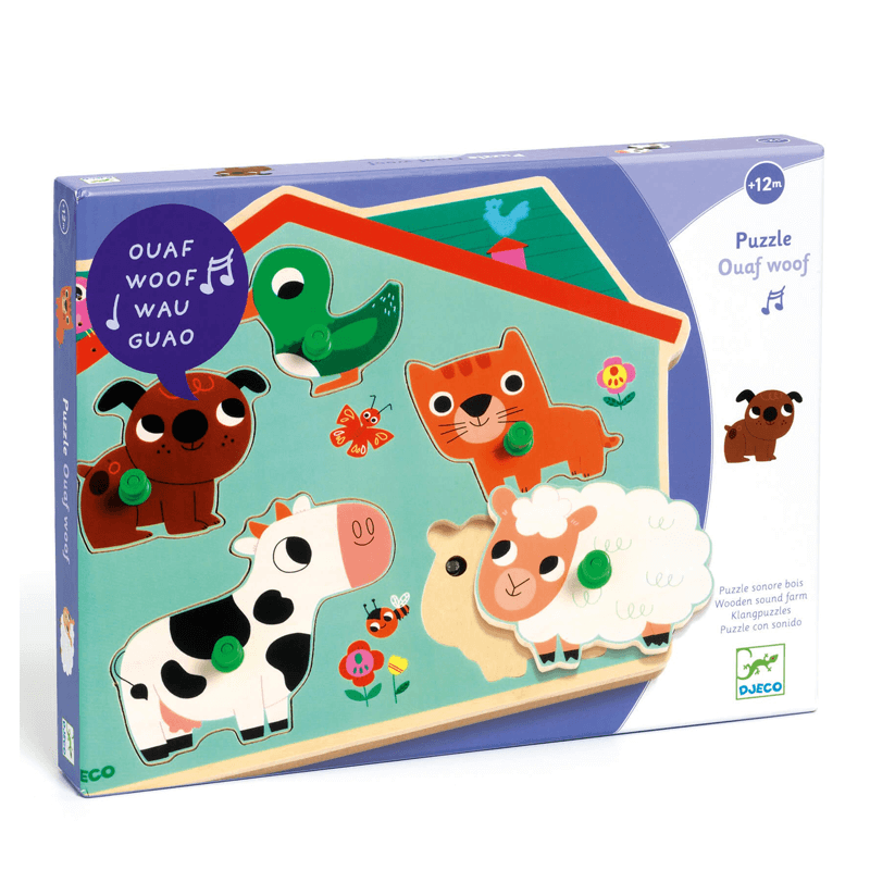 Puzzle Encajable Ouaf woof musical de Djeco