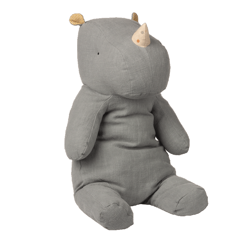 Rinoceronte grande azul polvo peluche Maileg