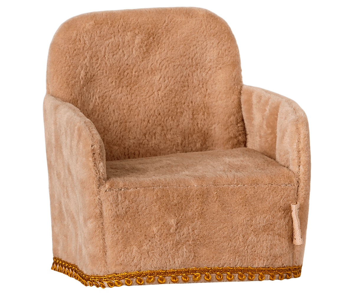 Sillón rosa polvo para ratones Maileg